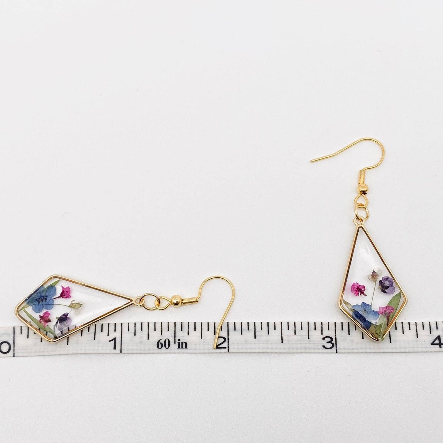 Forget-me-not & Baby's Breath Drie Flowers Earrings - PDF