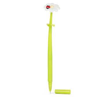 Wobbly Daisy Pen with Ladybug-9"H