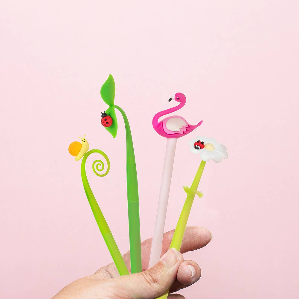 Snail on Curly Stem Pen-9"H