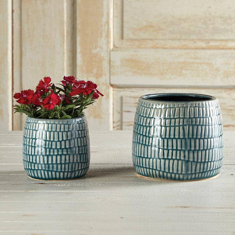 Cream And Gray Planter Sm