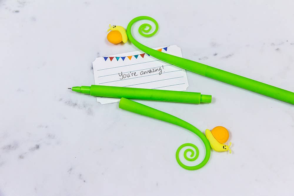 Snail on Curly Stem Pen-9"H