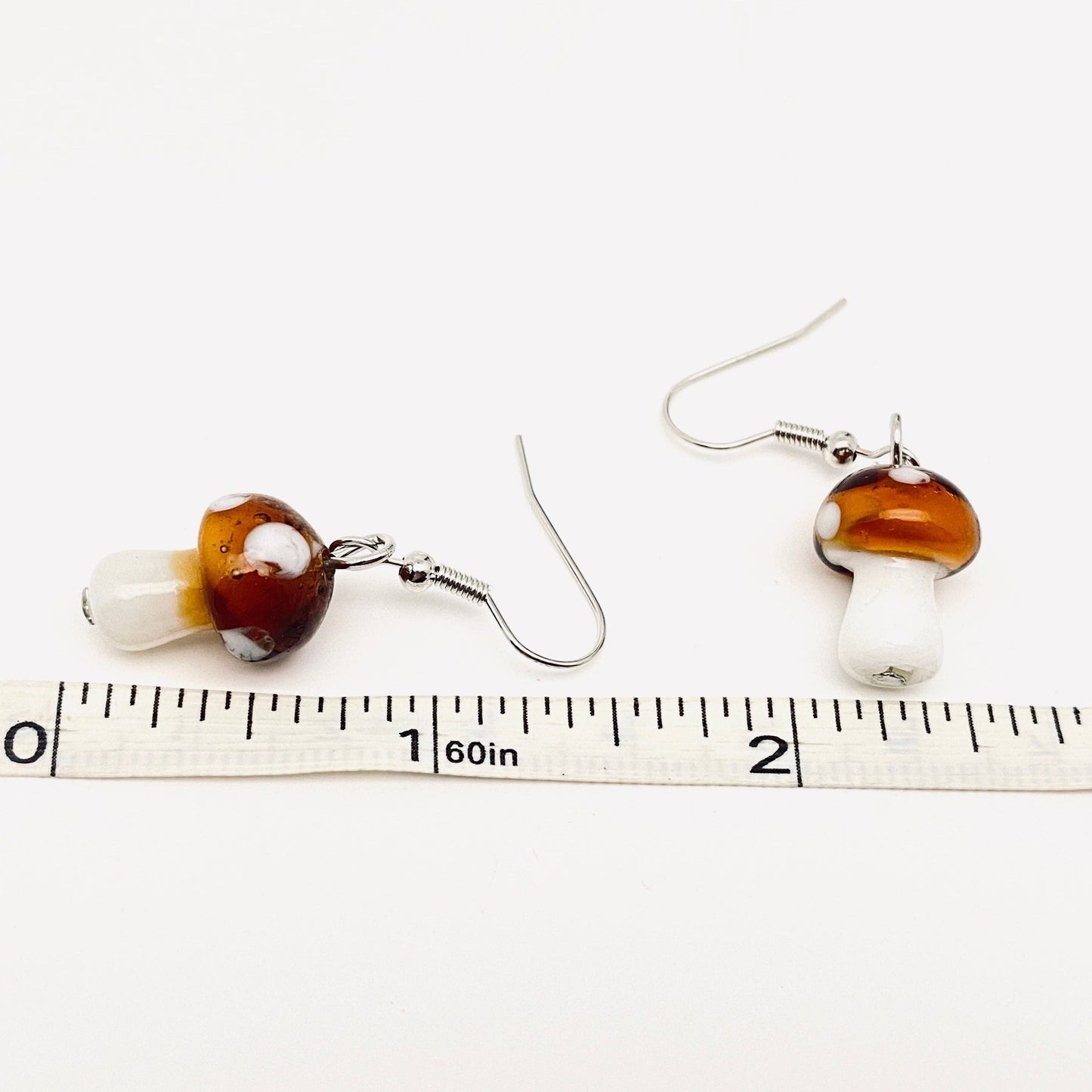 Brown Mushroom Earrings