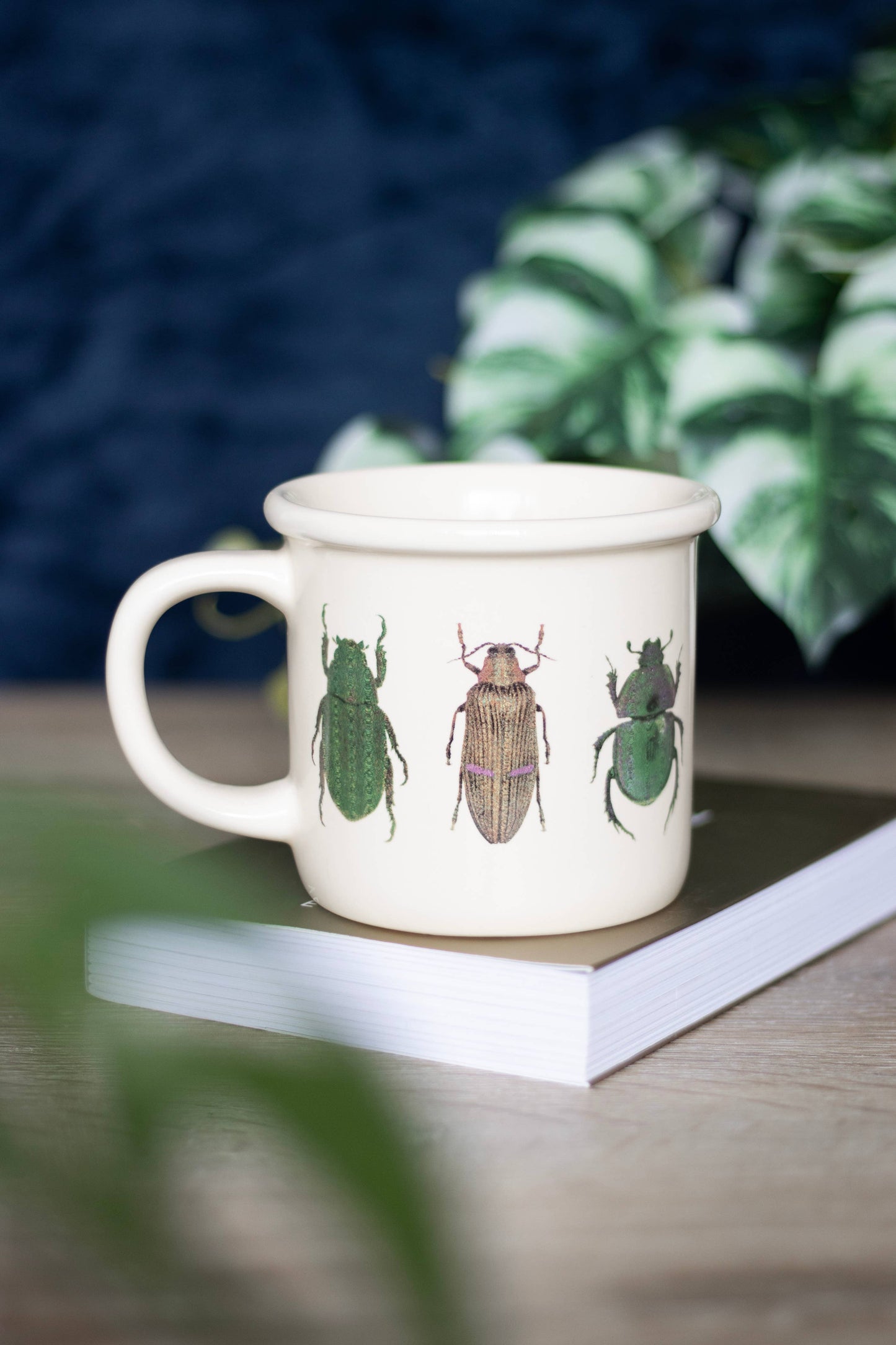 Off White Beetle Mug