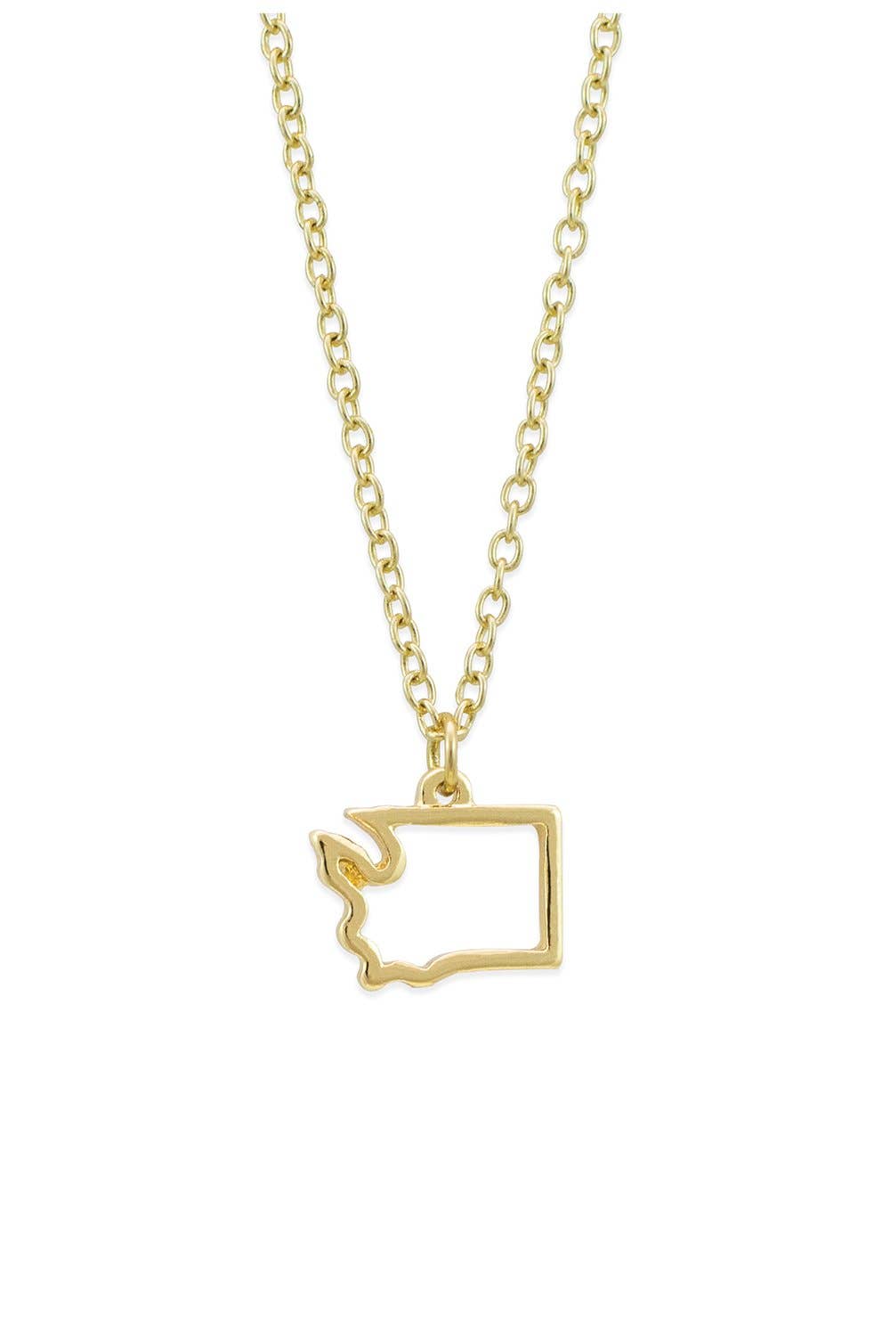 State Necklace - Gold - WASHINGTON