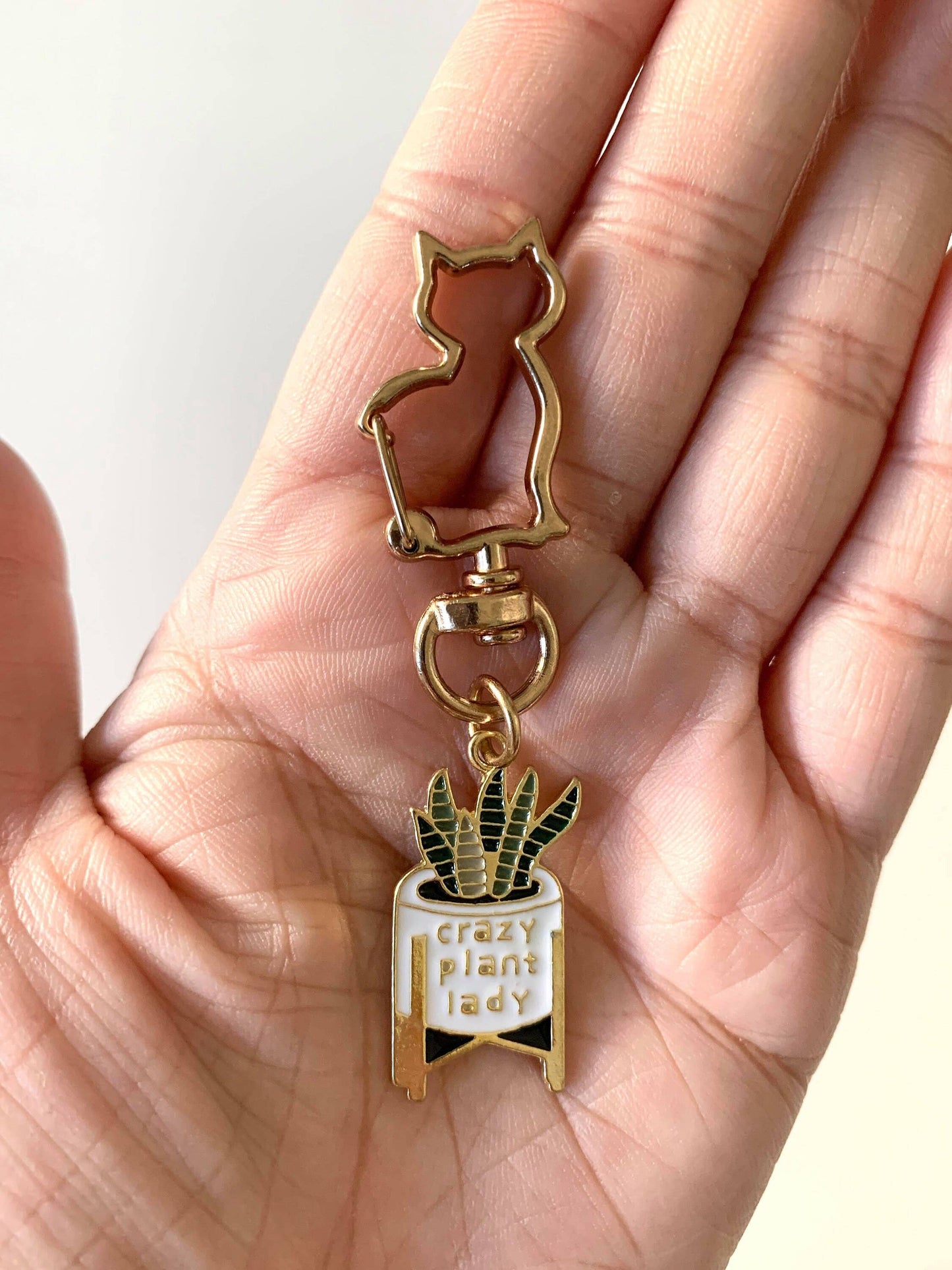 Unique Crazy Plant Lady Keychain Set