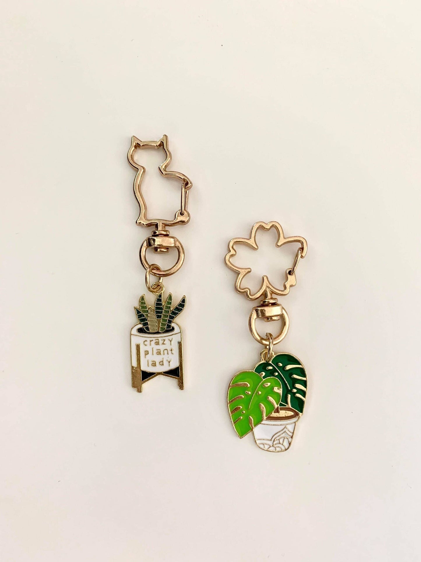 Unique Crazy Plant Lady Keychain Set