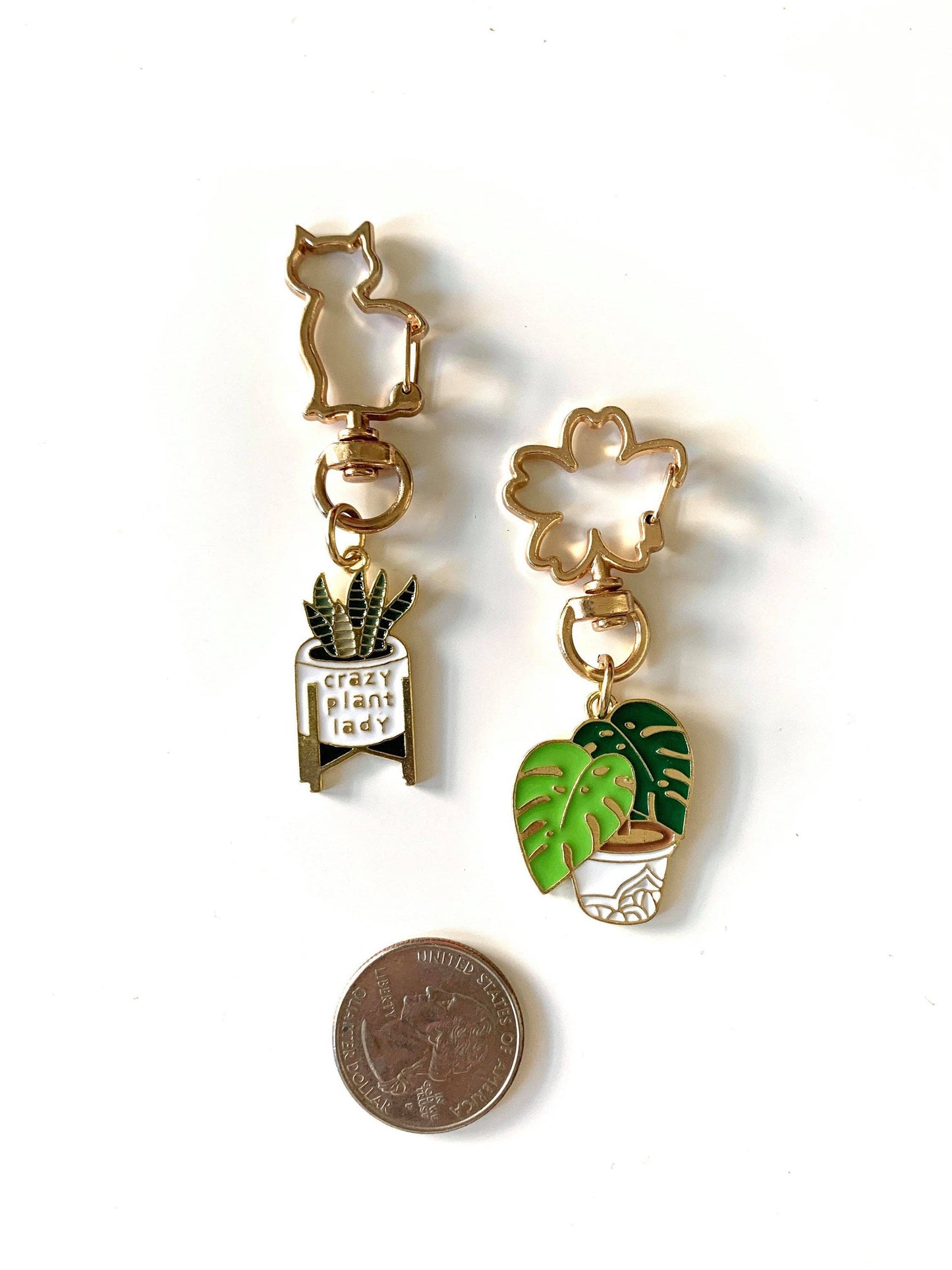 Unique Crazy Plant Lady Keychain Set