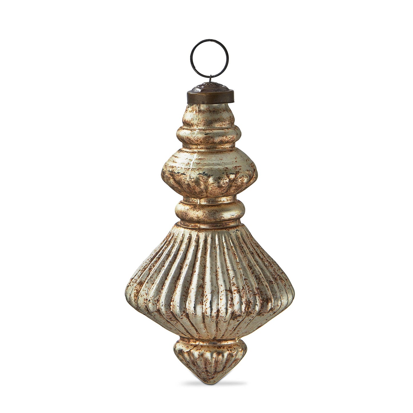 SALE Vintage Tassel Christmas Ornament 5 In - Champagne